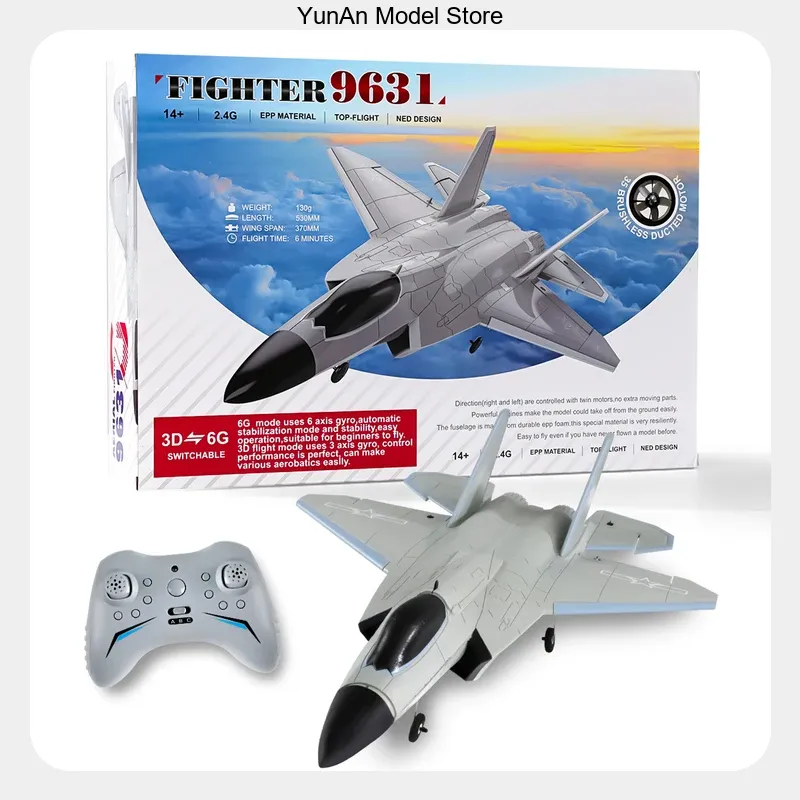 Rc Glider Foam Wing - FX9631 เครื่องบินบังคับวิทยุแบบปีกตรึง 4 ช่องสัญญาณ พร้อมพัดลมแบบ Ducted