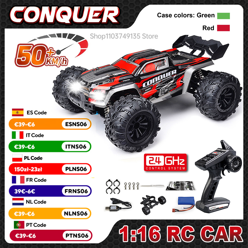 Rc Hobby Grade Cars - WLtoys 1:16 Scale RC ขนาดใหญ่รถ 50