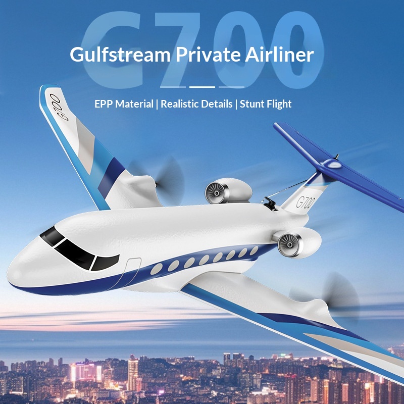 Rc Glider Foam Wing - เครื่องบินบังคับวิทยุรุ่นใหม่ Z67 Gulfstream G700 แบบ 3