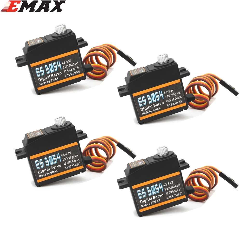 Servo Metal Gear - Emax ES08MD ES08MDII II ES08A SG90โลหะขึ้นเซอร์โวดิจิตอลสำหรับเกียร์