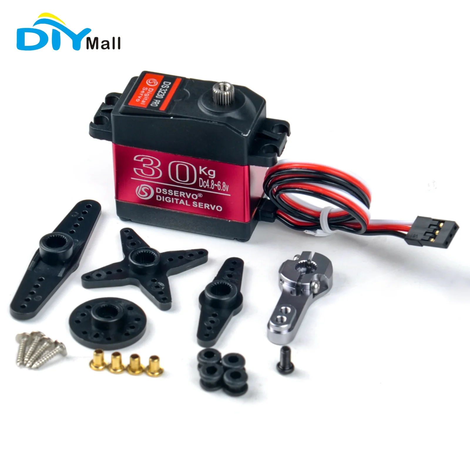 Servo Metal Gear - เซอร์โวดิจิตอลแรงบิดสูง DS3230PRO 30KG 6V เกียร์โลหะทั้งหมด IP66
