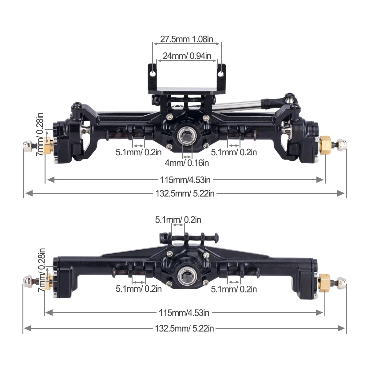 อลูมิเนียม CNC Portal Axles +  - Rc Hobby Zone บทวิจารณ์และราคา