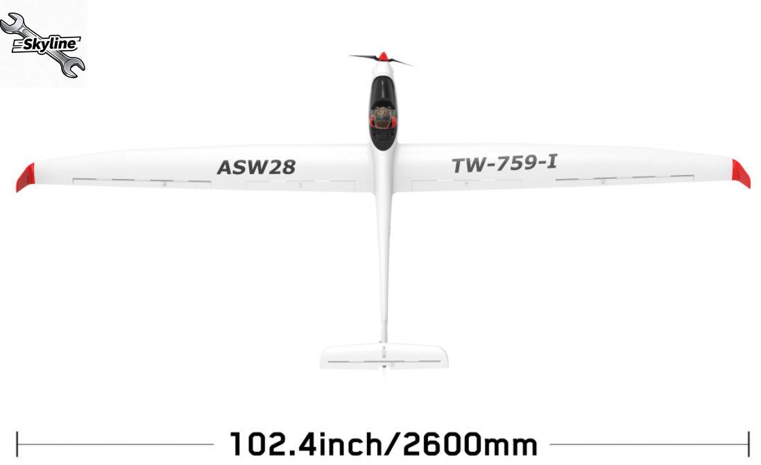 RC ASW28 ASW-28 ปีกกว้าง 2540  - Rc Glider Foam Wing บทวิจารณ์และราคา